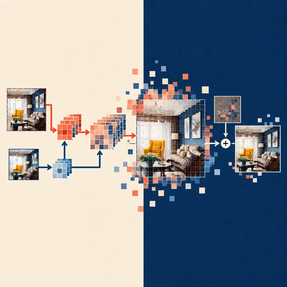 Conceptual illustration based on the paper method: Visual Autoregressive Modeling for Image Super-Resolution