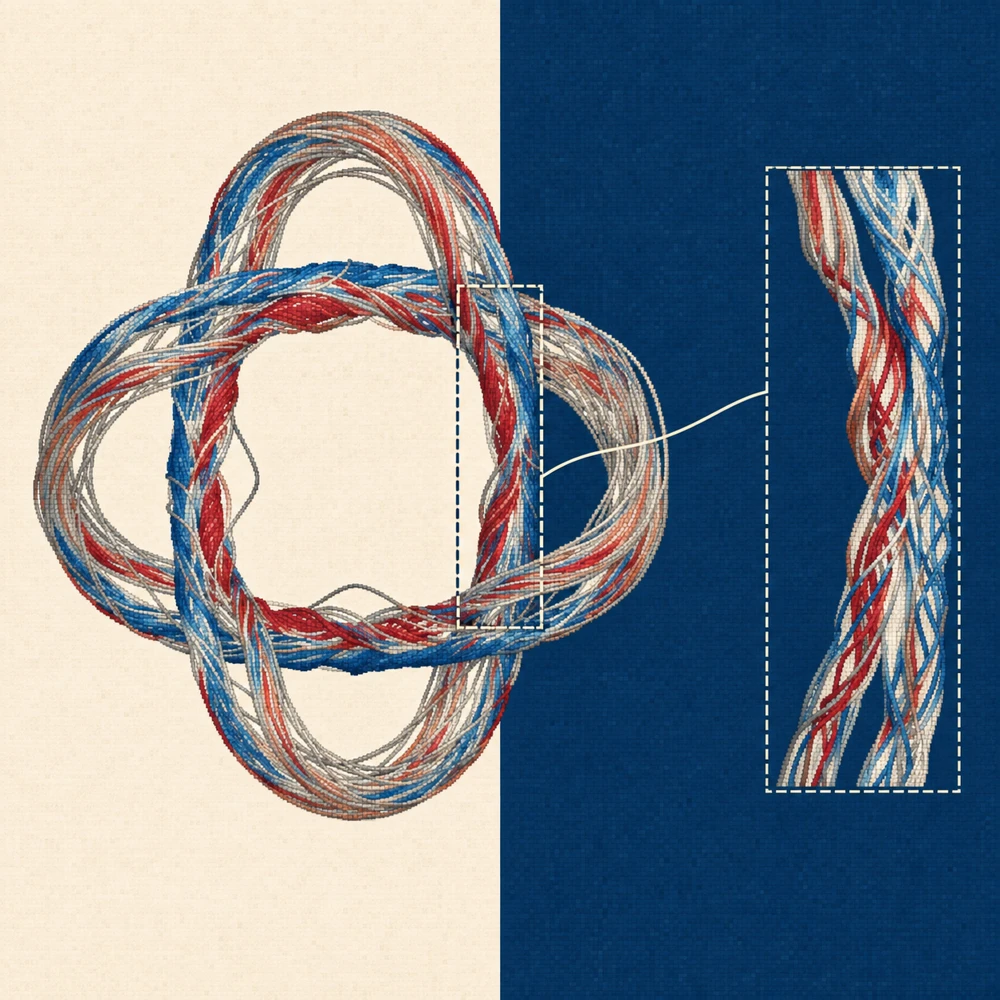 Conceptual illustration based on the paper method: Effects of magnetic–vortical interactions on magnetic splitting