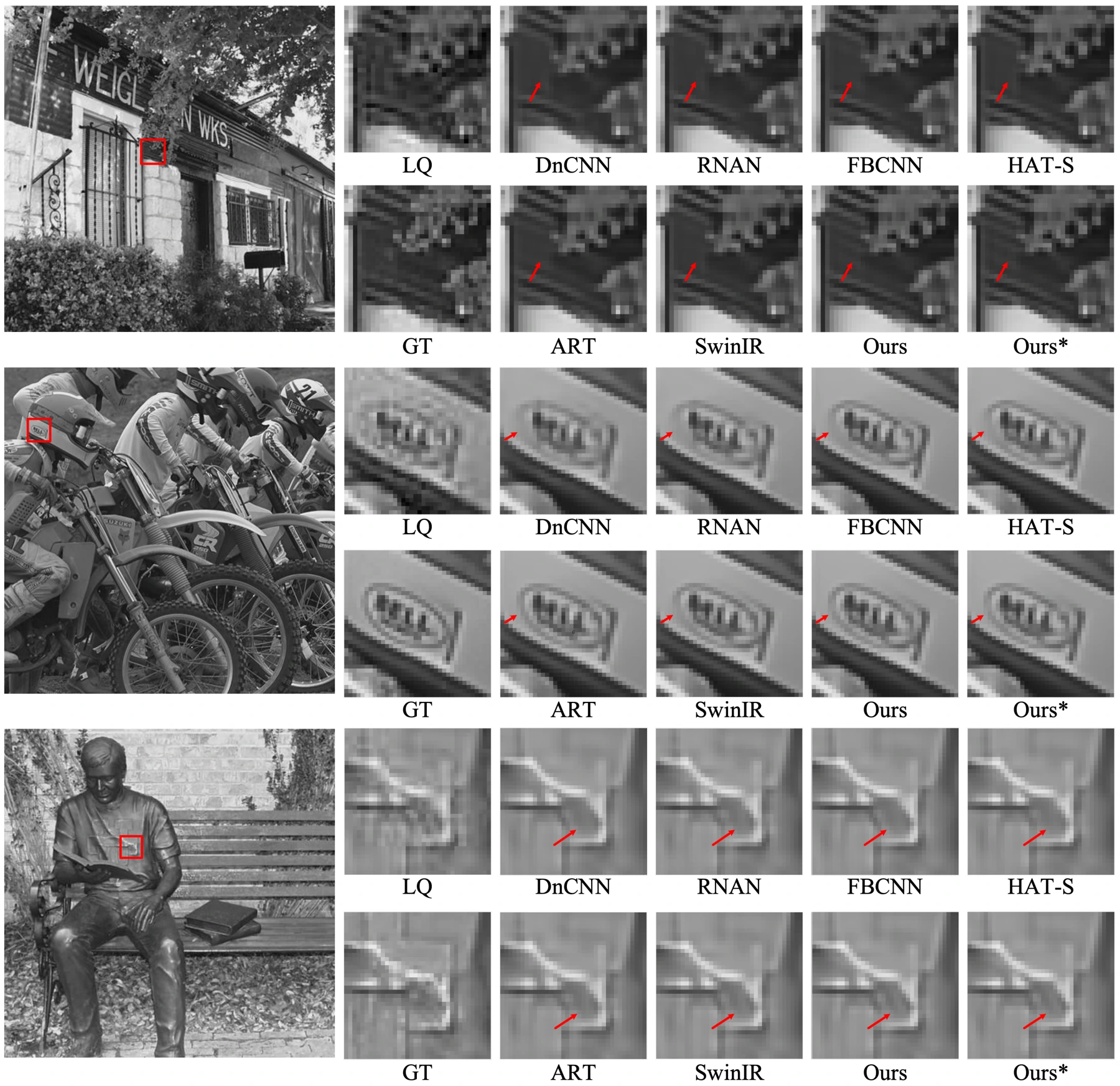 Double-JPEG restoration comparisons